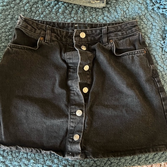 ASOS black button down mini skirt - Picture 1 of 2